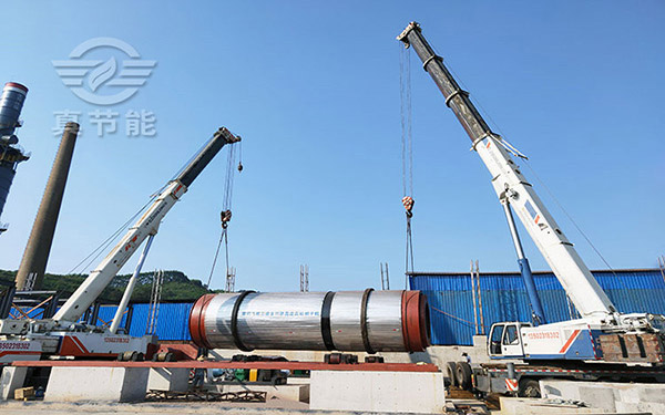 環保污泥烘干設備吊裝現場 環保污泥烘干設備吊裝現場